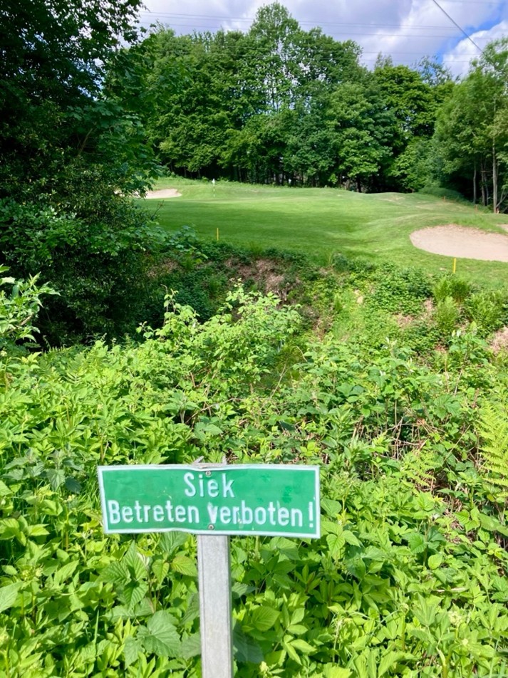 Bielefelder Besonderheit: Auf mehreren Spielbahnen gibt es Talmulden, die zum Teil Quellwasser führen und in Ostwestfalen „Sieke“ genannt werden.