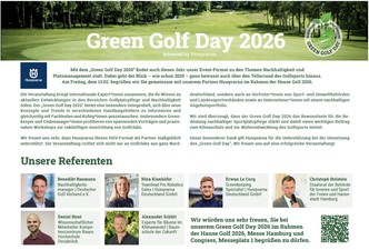 Beim Green Golf Day 2026 referieren Experten zu den neuesten Entwicklungen in den Bereichen Golfplatzpflege und Nachhaltigkeit.