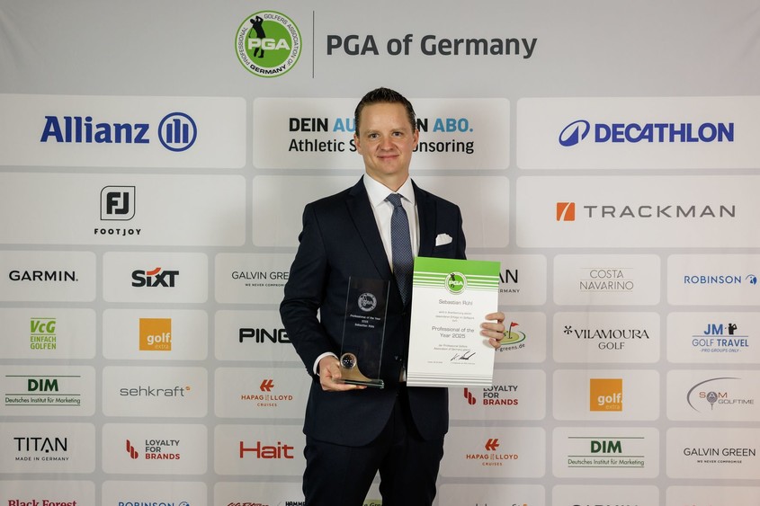 DGV-Bundestrainer Sebastian Rühl ist PGA Professional of the year.