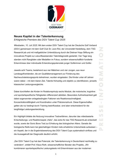 Neues Kapitel in der Talenterkennung