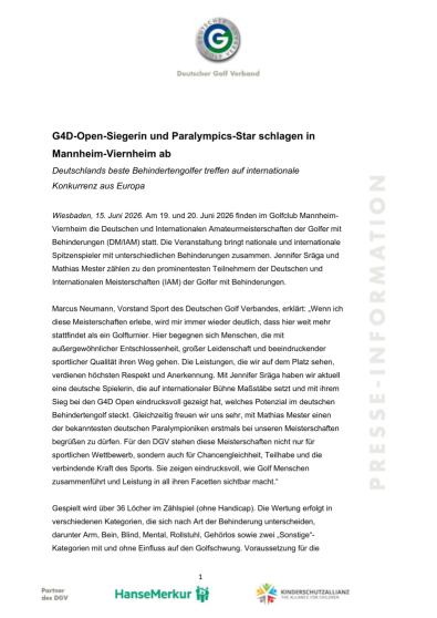 G4D-Open-Siegerin und Paralympics-Star schlagen in Mannheim-Viernheim ab