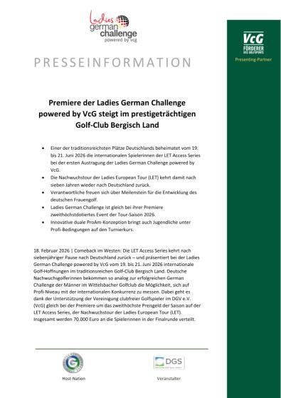 PM Ladies German Challenge 2026