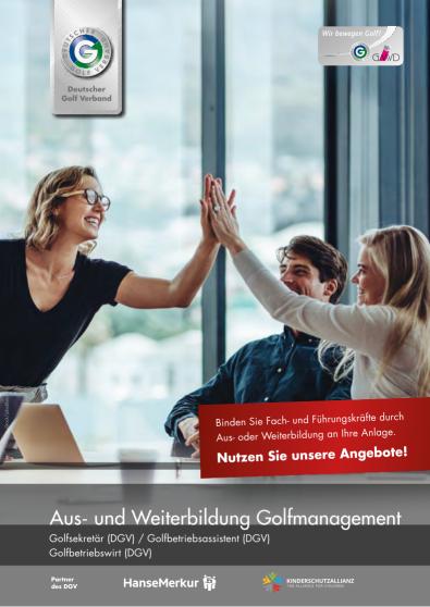 Broschüre Aus- und Weiterbildung im Golfmanagement