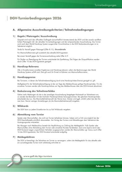 DGV-Turnierbedingungen 2026