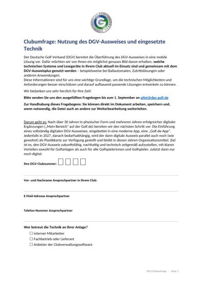 Umfrage Nutzung Technik DGV-Ausweis